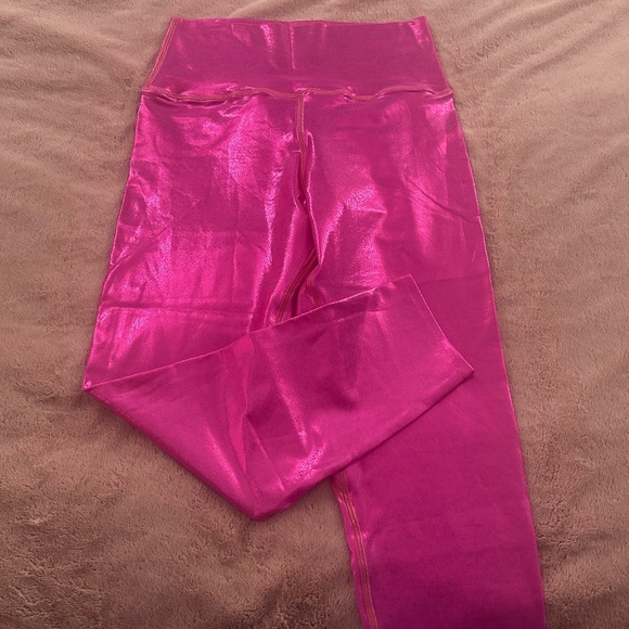Brittany Allen Sparkle Hot Pink Leggings. XL - Picture 1 of 5